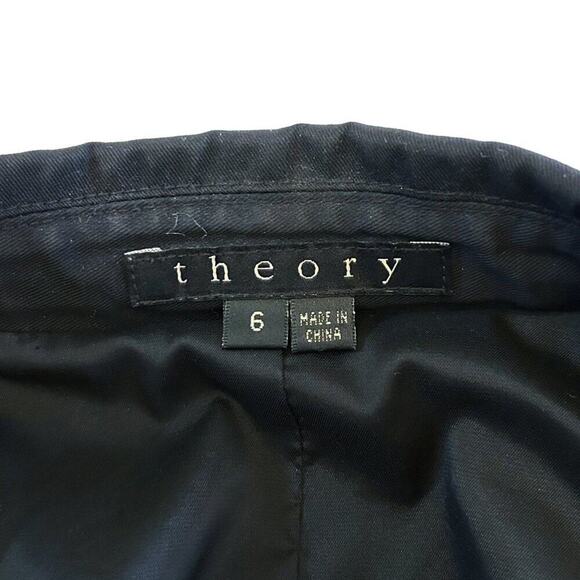 THEORY Cotton Blend One Button Blazer Jacket 6 - Picture 5 of 14